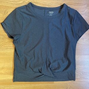 Old Navy Women's Dark Gray Twist-Front Tee